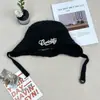 Design de Nicho Coreano Chapéu Lei Feng de Pelúcia com Proteção para Orelhas com Letras para Mulheres Outono e Inverno Quente Espesso Estiloso Chapéu Aviador Tendência