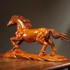 Adornos de Caballo Tallados en Palo de Rosa, Tallas de Madera Maciza para Manualidades de Sala de Estar en Casa, Decoraciones de Caballos de Madera para Escritorios de Oficina, Regalos de Inauguración