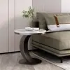 Mesa de Centro Oval em Ardósia para Sala de Estar, Adequada para Apartamentos Pequenos, Luxo Leve, De Alta Qualidade, Novo Modelo 2025, Mesa de Centro Doméstica em Ardósia
