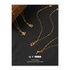 Collar con colgante de 26 letras de bambú con diseño vintage de personalidad sencilla chapado en oro auténtico de latón para mujer