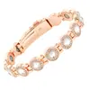 Pulseira Magnética Redonda Popular com Pedras Inteiras Transfronteiriça Moda Europeia e Americana Fecho de Linha Única Pulseira Magnética Antiestática para Mulheres em Estoque