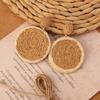 Nuevos Pendientes de Verano Retro Bohemio de Paja Rattan Tejidos para Vacaciones en la Playa Pendientes de Madera Largos Elegantes para Mujer