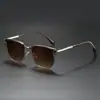 Óculos de Sol Quadrados Versáteis para Homens e Mulheres, Únicos e Estilosos, Artísticos, Proteção UV, Estilo Retro Old Money