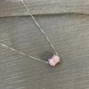 Collar pequeño de cintura rosa para mujer, estilo moderno, con colgante de circonita distintivo, diseño de nicho, cadena de clavícula de lujo, dulce y ligera.