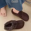 Sandalias Birkenstock Originales de Cuero con Suela Gruesa para Mujer Nuevo Estilo Otoño/Invierno 2026 Zapatos de Algodón Cálidos con Terciopelo para Mujer Zapatos de Piel de Cordero