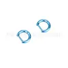 Aretes de Titanio F136 Aleación G23 de Aguja Recta Forma de D Tachuelas para Lóbulo de la Oreja Anillo Liso para Nariz Labio Puños para Oreja Piercing Geométricos
