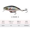 Isca Luya Micro-Objeto Xiaomi Nuo Mini Minnow Afundamento Lento 4.8G/45Mm Isca Boca de Cavalo para Riacho de Água Doce 9039