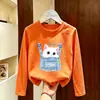 Camiseta de Manga Larga para Niña para Primavera y Otoño 2026 Estilo Nuevo Camiseta Básica Transpirable de Algodón Puro para Niños Top de Primavera y Otoño para Niña