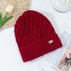 Chapéu de Lã Tricotado Espesso e Quente de Inverno Novo para Mulheres de Meia-Idade e Idosas, Chapéu Pulôver Elegante e Moderno com Proteção para Orelhas Forrado de Fleece