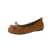 Zapatos de tacón bajo con lazo estilo retro francés para mujer 2026 Moda de Otoño Versátiles Cómodos Mocasines sin cordones para mujer