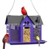 Casa Columpio Nueva Creativa Transfronteriza Comedero para Pájaros Metalico Patio Comedero para Colibríes Ardillas Decoración Colgante para Exteriores