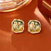 Aretes Monet Garden de Perlas de Agua Dulce Naturales, Estilo Mid-Century, Modernos y de Alta Gama, Aretes Elegantes de Nicho para Diosa