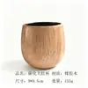 Taza de Barriga Grande Carbonizada Transfronteriza, Taza de Madera, Taza Creativa para Whisky, Taza de Whisky Ahumado Negro Carbón de Madera de Azufaifo