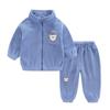 Traje con capucha y cremallera de forro polar Shuaijiaao para niñas, para niños pequeños y medianos, nuevo atuendo de otoño, nuevo conjunto deportivo de 2 piezas para niños