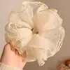 Nuevo Diseño Coreano de Nicho Hecho a Mano Encaje Plisado Encaje Banda para el Cabello Doble Capa Intestino Grande para el Cabello Accesorios para el Cabello