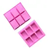 Molde de silicona cuadrado largo de 6 cavidades engrosado, molde para piedra de expansión de pastel, molde para jabón, modelo de jabón hecho a mano, molde para virutas de cera de aromaterapia