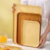 Bandeja de Plástico Transfronteriza Rectangular para el Hogar Imitación Madera Sala de Estar Bandeja de Té Restaurante Guardería Hotel Bandeja Taza de Té