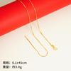 Collar de Oro Arena Vietnamita para Mujer Verano Colgante Duradero Cadena Clavícula Latón de Alta Gama Joyería Artificial Genuino