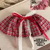 Elástico de Cabelo Estilo Preppy Retrô, Elástico de Cabelo Versátil Estilo Preppy Xadrez para Meninas Coreanas, Elástico de Cabelo com Orelha de Coelho, Faixa de Cabelo