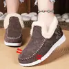 Sapatos de Algodão Femininos, Botas de Neve de Tamanho Grande para Venda Transfronteiriça, Botas de Algodão Acolchoadas com Lã e Espessadas, Botas Femininas Modernas e Versáteis, Botas de Algodão à Prova de Frio e Quentes
