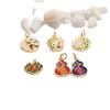 Cerradura Calabaza Durazno Panda Bambú Arena Oro Colgante Goteo Flujo Accesorios DIY Cuentas Accesorios Pulsera Colgante Joyería