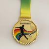 Medalha Metal Azul Bola 0 Futebol Badminton Vôlei Listagem Jogos Estudantis Competição Prêmio Oferta de Fábrica