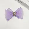 Accesorio de lazo de pedrería de doble capa de malla brillante para accesorios de cabello DIY hechos a mano, ropa, zapatos, sombreros, bolsos y ropa de muñecas