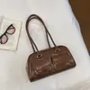Bolso de Cuero Aceitado y Encerado de Moda para Mujer 2026 Nuevo Modelo Gran Capacidad Bolso de Mano para el Trabajo Versátil Bolso de Hombro/Debajo del Brazo