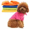 Ropa para perros de colores pastel transfronteriza simple y moderna polo para mascotas camiseta de perro de manga corta para primavera y verano venta al por mayor