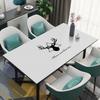 Toalha de Mesa de Couro Impermeável e à Prova de Óleo Anti-Queimadura e Resistente ao Desgaste Doméstica Descartável Base para Mesa de Centro Isolada Estilo Escandinavo