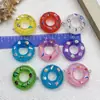 Anillo de Natación Transparente de Resina Simulada Colgante para Llavero Accesorios de Joyería DIY Llavero de Bolso Colgante para Collar