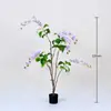 Planta Artificial de Jasmim Pendente Estilo Nórdico Decoração de Casa Ornamento de Planta Falsa Decoração de Interior Planta Verde Artificial Planta em Vaso Exibição de Janela