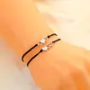 Novo bracelete de aço titânio aço inoxidável amor pulseira de aço inoxidável caixa de papelão terno pulseira tecida à mão ajustável joia de casal atacado