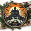 Letrero de Madera de Halloween Transfronterizo Letrero de Madera de Alto Nivel Fantasma Rústico Letrero para Puerta Decoración de Ventana Letrero de Cuerda de Cáñamo de Madera Personalización