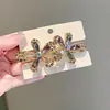 Novo Estilo Presilha de Cabelo Flor com Strass Colorido com Toque de Luxo, Presilha de Mola Exquisita para a Parte de Trás da Cabeça, Presilha para Penteado Meio Preso para Mães e Mulheres