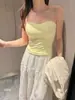 2201 Camisola Chaleco de Chica Caliente 2026 Nuevo Estilo Francés Primavera/Verano Temperamento Adelgazante Bodycon Versátil Base Integrada con Copa Capa Base