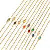 Collar de titanio y acero con circonita, estilo ins japonés y coreano, moderno, nicho, alta gama, para mujer, moda, temperamento, Joker, colgante de oro de 18k, venta al por mayor