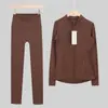 [Em Estoque] Conjunto de Jaqueta com Gola Alta e Calça Cropped Ld Transfronteiriça, Jaqueta Esportiva de Gola Alta, Jaqueta Esportiva de Outono para Yoga