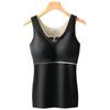 Chaleco moldeador ajustado de otoño, sujetador forrado de vellón, ropa interior térmica calefactora sin costuras de terciopelo cepillado para mujer