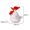 Adornos de Pollo de Cristal de Vidrio Simple Moderno Artesanía de Vidrio Hecha a Mano de Alta Gama Regalo Decoración para Sala de Estar
