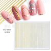 Pegatinas de uñas transfronterizas 26 doradas y plateadas calcomanías de uñas 3D patrón geométrico retro eterno para uñas