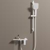 Uno por uno gris plomo latón plano de cuatro velocidades juego de ducha de ducha líquido presurizado silicona suave para el hogar baño ducha