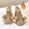 Zapatos de invierno para niñas, con suela antideslizante, plantilla suave y forro de felpa para abrigar, perfectos para usar en interiores