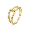 Anillo Sencillo para Mujer con Hebilla de Estilo Europeo y Americano, Hueco, Nudo de Cuerda, Acero de Titanio, Personalizado, Anillo de Propuesta, Regalo