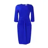 Roupas Femininas Europeias e Americanas, Nova Moda de Verão, Saia Lápis Elegante Profissional de Cor Sólida com Gola Redonda, Novo Vestido Ol