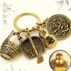 Doce Signos del Zodiaco Un Barril de Oro Atrae Riqueza Cubo de la Fortuna Calabaza Llavero Colgante Hombres y Mujeres Recogen Riqueza Recogedor Colgante para Coche