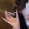 Nuevo 2025 exquisito clip de pinza de pato para flequillo con taladro de fila clip para flequillo cruzado pinza para flequillo roto accesorios para el cabello