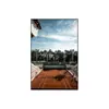Pintura decorativa temática de tenis retro, estilo industrial, popular entre los influencers, adecuada para canchas deportivas, gimnasios interiores y áreas de descanso