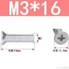 Tornillos de Cabeza Avellanada de Cruz Acero al Carbono Galvanizado Tornillos de Cabeza Plana M3M4M5M6 Fijaciones Multiespecificación Venta al por mayor en stock