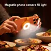 Luz de Relleno Magnética Portátil para Teléfono Móvil para Fotografía, Luz Suave para Cámara, Transmisión en Vivo, Clip de Disparo con Tres Temperaturas de Color Luz Led